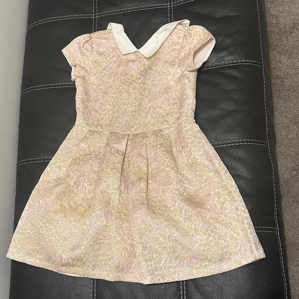 Janie and Jack Pink and Cream Floral Dress